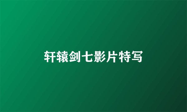 轩辕剑七影片特写