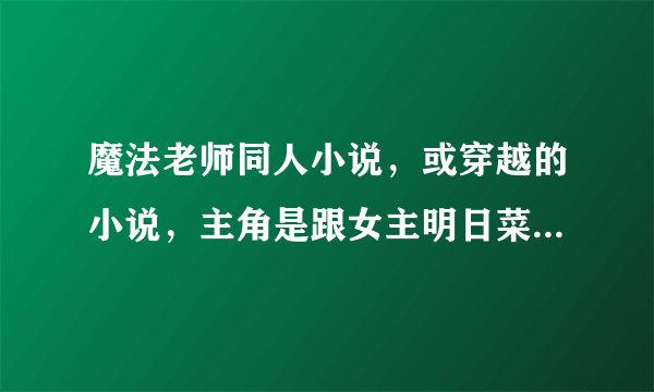 魔法老师同人小说，或穿越的小说，主角是跟女主明日菜在一起的 不要后宫