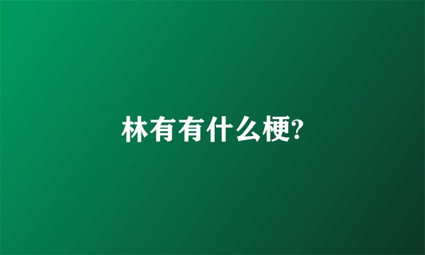 林有有什么梗?