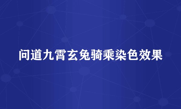 问道九霄玄兔骑乘染色效果