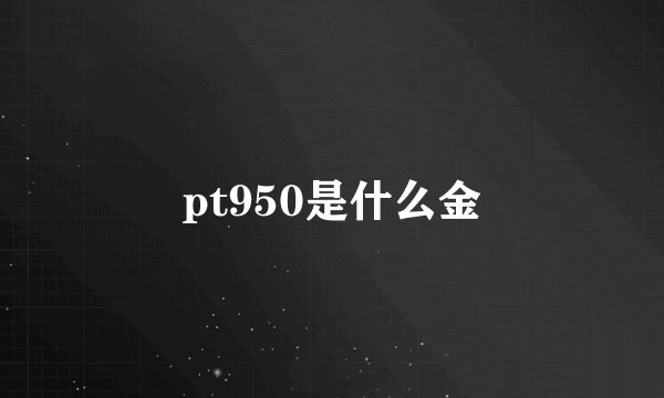 pt950是什么金