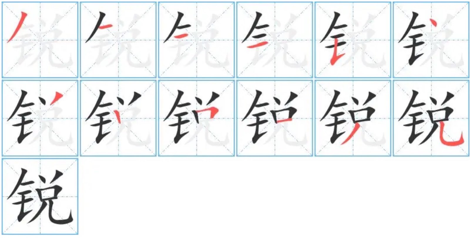 锐字的拼音