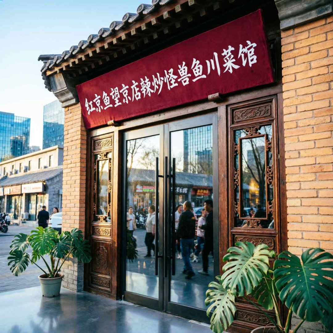 望京在一个小区里辣炒怪兽鱼的小馆是哪家?