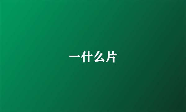 一什么片