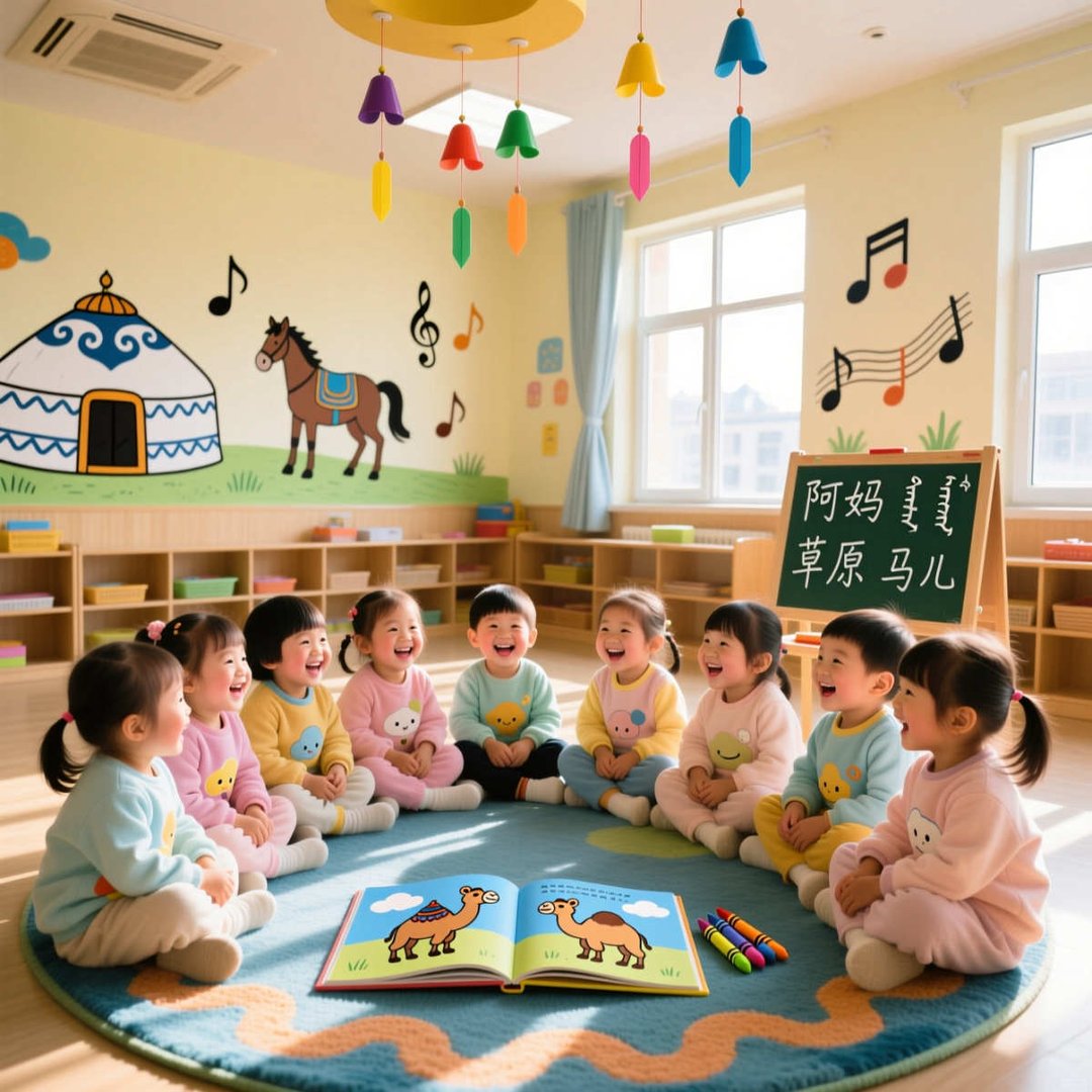 中班孩子学习的蒙古语