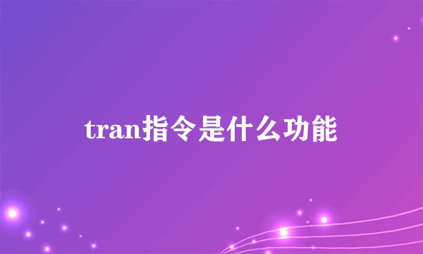 tran指令是什么功能