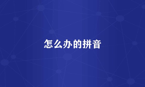 怎么办的拼音