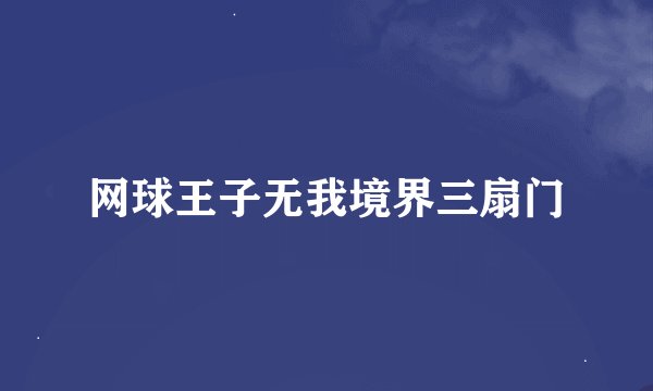 网球王子无我境界三扇门