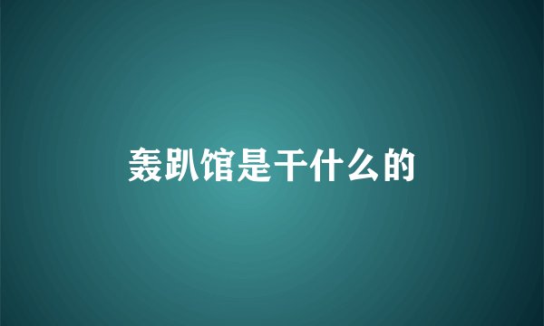 轰趴馆是干什么的