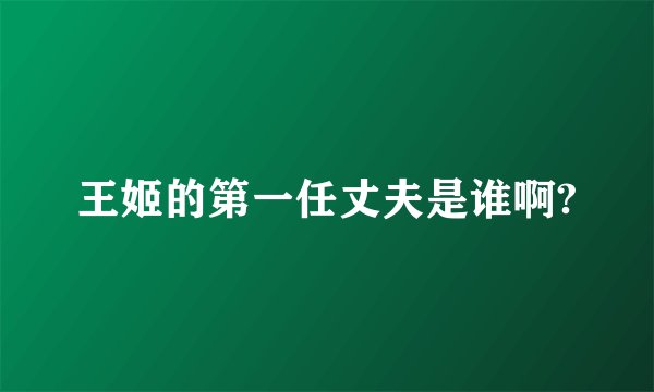 王姬的第一任丈夫是谁啊?
