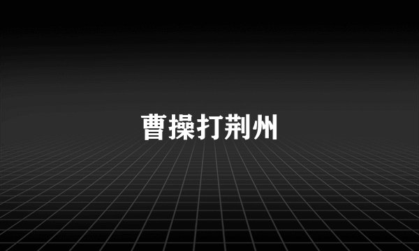 曹操打荆州