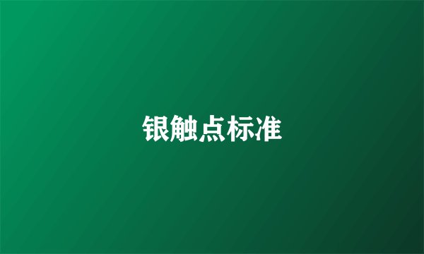银触点标准