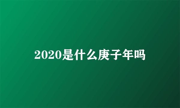 2020是什么庚子年吗
