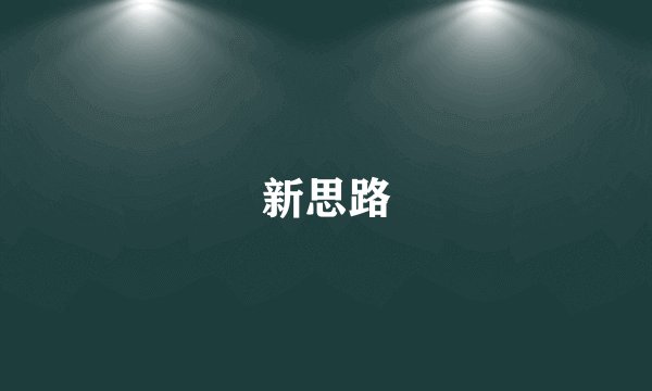 新思路