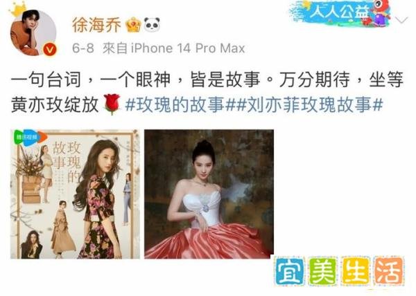 《玫瑰的故事》刘亦菲拒绝与唐嫣合作内幕曝光，徐海乔求二搭未果