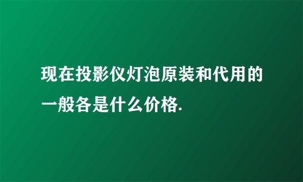 现在投影仪灯泡原装和代用的一般各是什么价格.