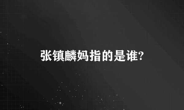 张镇麟妈指的是谁?