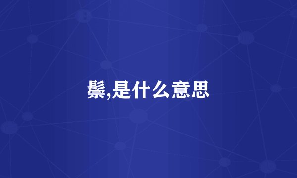 鬃,是什么意思