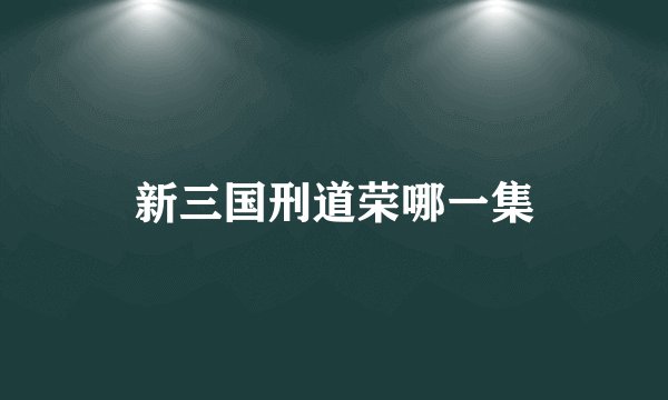 新三国刑道荣哪一集