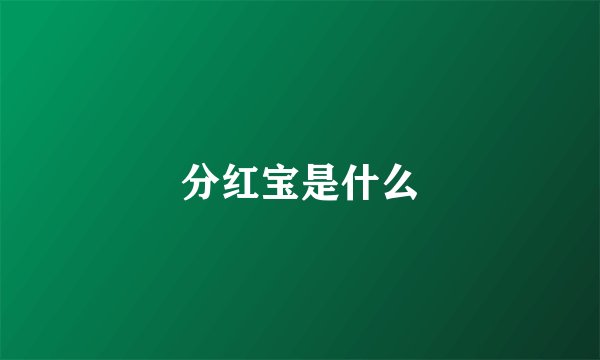 分红宝是什么
