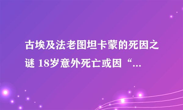 古埃及法老图坦卡蒙的死因之谜 18岁意外死亡或因“车祸”并非