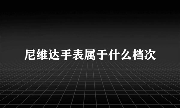 尼维达手表属于什么档次