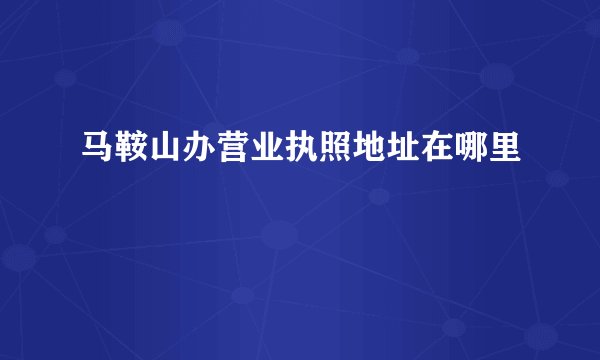 马鞍山办营业执照地址在哪里
