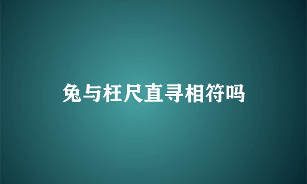 兔与枉尺直寻相符吗