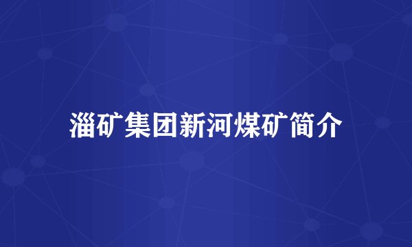 淄矿集团新河煤矿简介