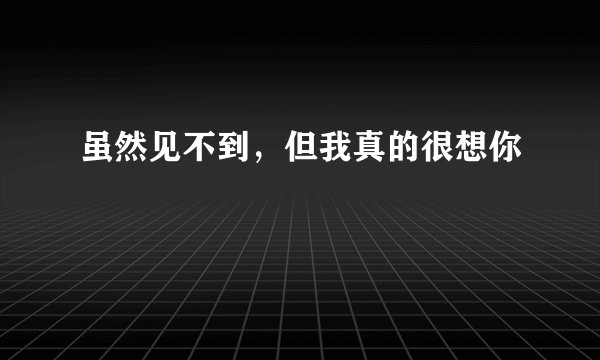 虽然见不到，但我真的很想你