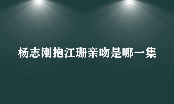 杨志刚抱江珊亲吻是哪一集