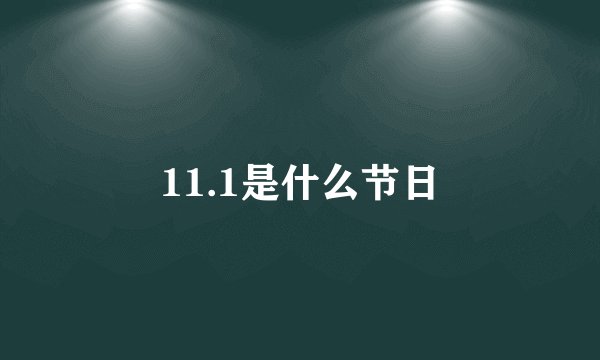 11.1是什么节日