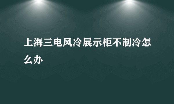 上海三电风冷展示柜不制冷怎么办