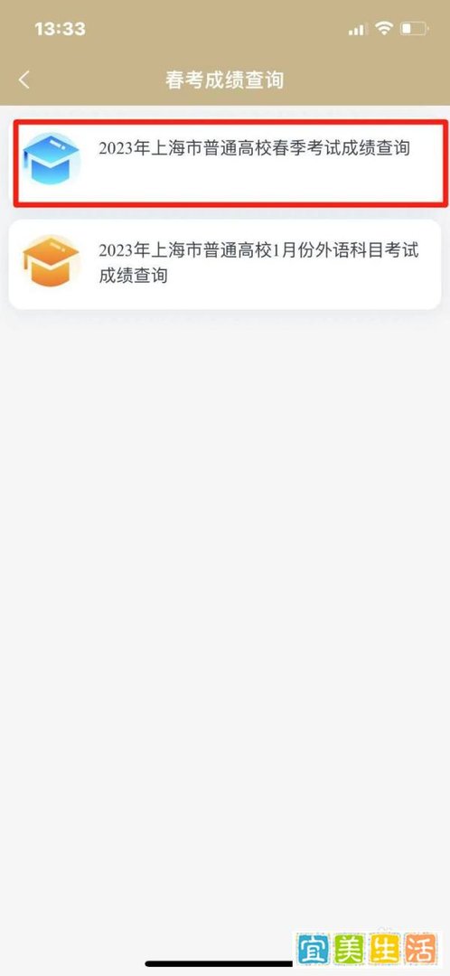 上海市春考成绩怎么查询