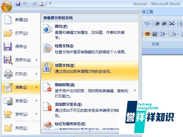 word2007文档加密的方法