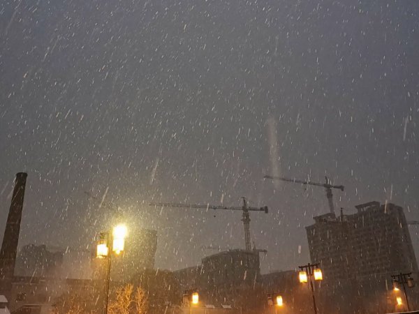 下雪了的场景说一段话