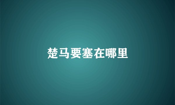 楚马要塞在哪里