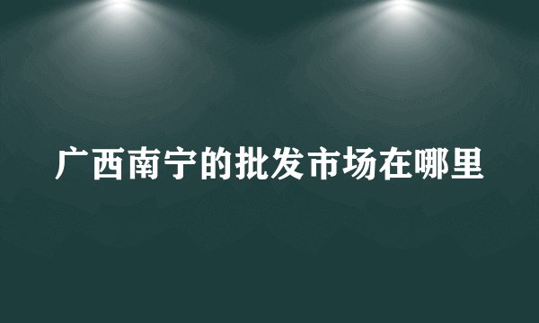 广西南宁的批发市场在哪里