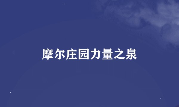 摩尔庄园力量之泉
