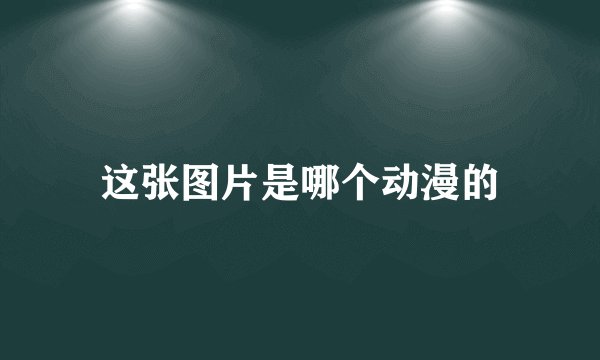 这张图片是哪个动漫的