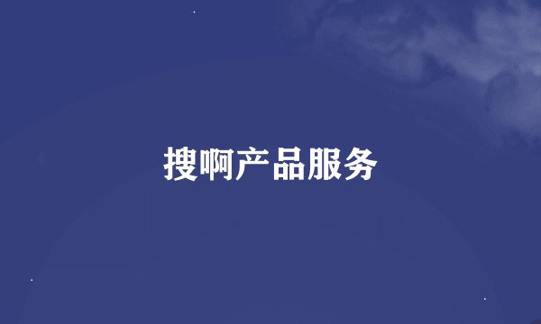 搜啊产品服务
