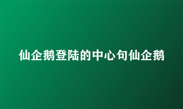 仙企鹅登陆的中心句仙企鹅
