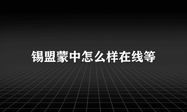 锡盟蒙中怎么样在线等