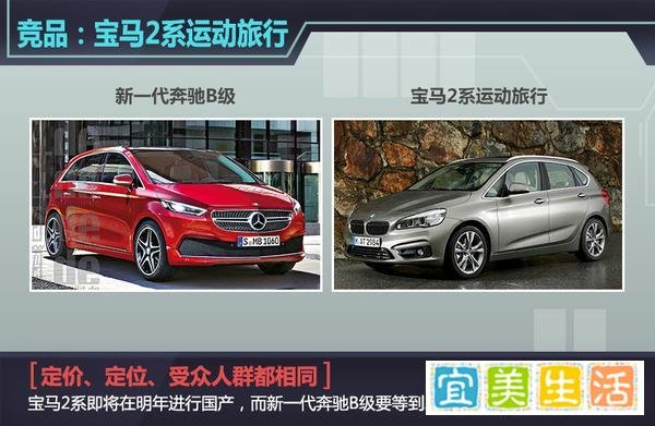 奔驰推全新一代B级 外观大改/将在华国产