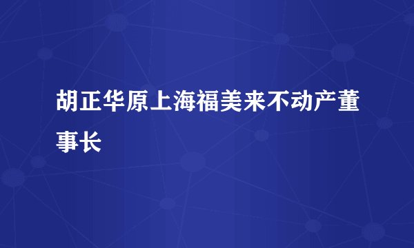 胡正华原上海福美来不动产董事长