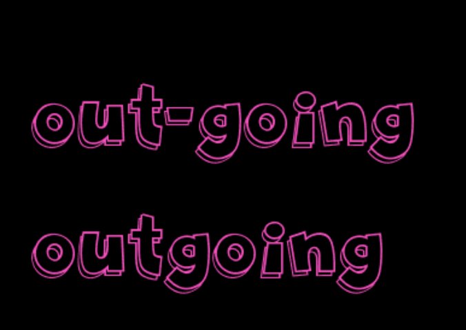 out-going和outgoing的区别
