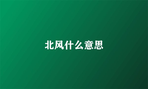 北风什么意思