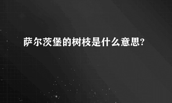 萨尔茨堡的树枝是什么意思?