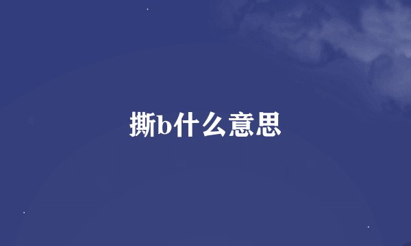 撕b什么意思