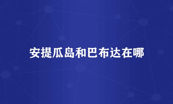 安提瓜岛和巴布达在哪